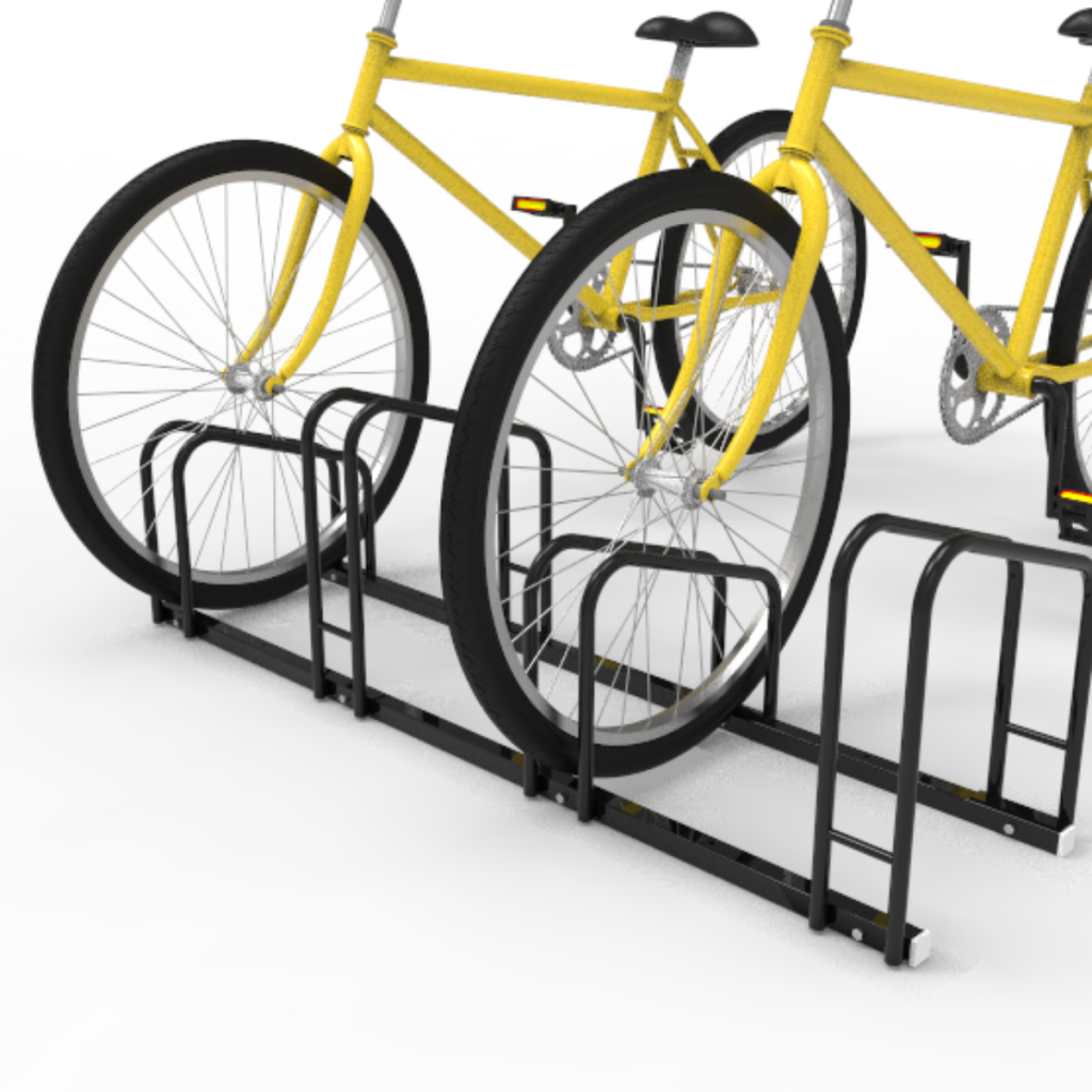 04 Bikes Floor Mount Staggered Bicycle Rack - Cycle Stands India